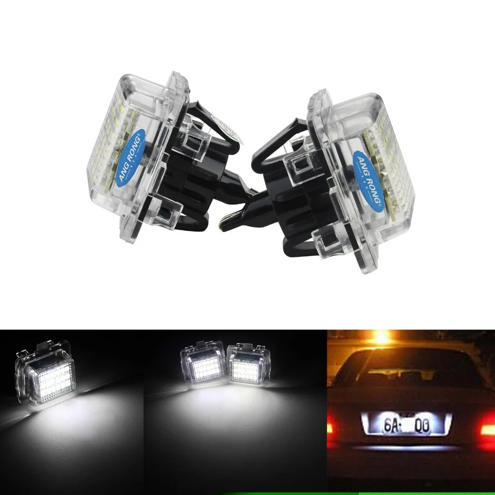 

ANGRONG 2x Canbus LED License Number Plate Light Lamp 6000K White For Mercedes Benz C-Class W204 4-Door Saloon 2008-13