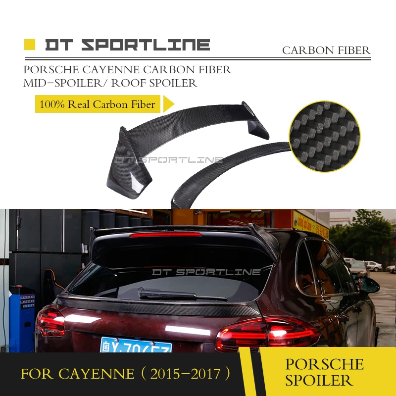 100% Настоящее углеродное волокно для Cayenne 958 Facelift углеродного волокна спойлер на