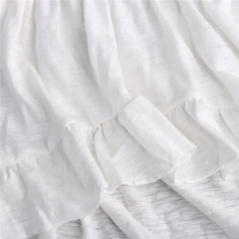 Модный повседневный стильный сарафан pudcoco белые асимметричные платья-футболки с