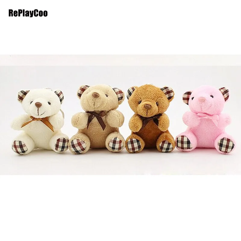 

25Pcs/Lot Mini Teddy Bear Stuffed Plush Toys 8cm Small Bear Stuffed Toys pelucia Pendant Kids Birthday Gift Party Decor 004