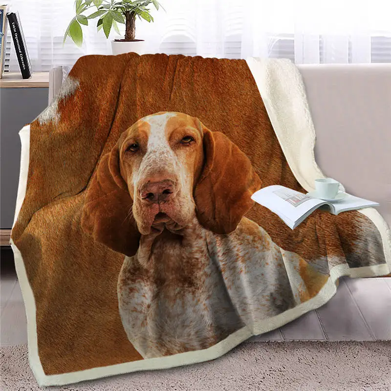 Dog1 Blesslive Beagle Sherpa одеяло для кровати, коричневое покрывало с принтом собаки для взрослых, 3D животное, мягкие плюшевые покрывала 150x200 см - Цвет: Dog1