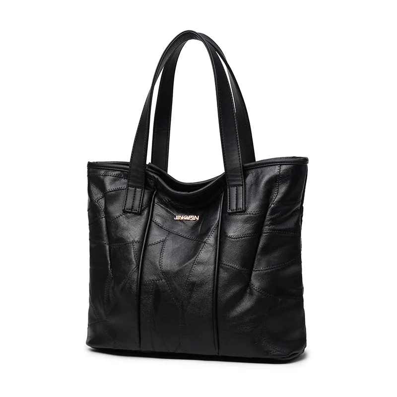 Кожаная сумка Кожа На Плечо Большой Пакет Шить Женщины Мягкая Ручной