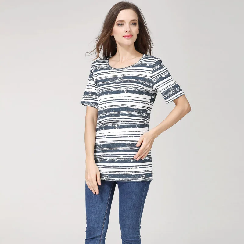 Топ женский с коротким рукавом и принтом для беременных | Мать ребенок