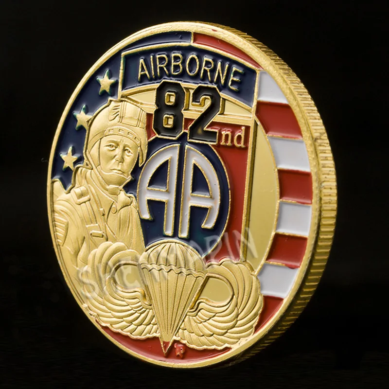 82nd Airborne дивизион памятная монета армии США вызов монеты лояльность служба честь