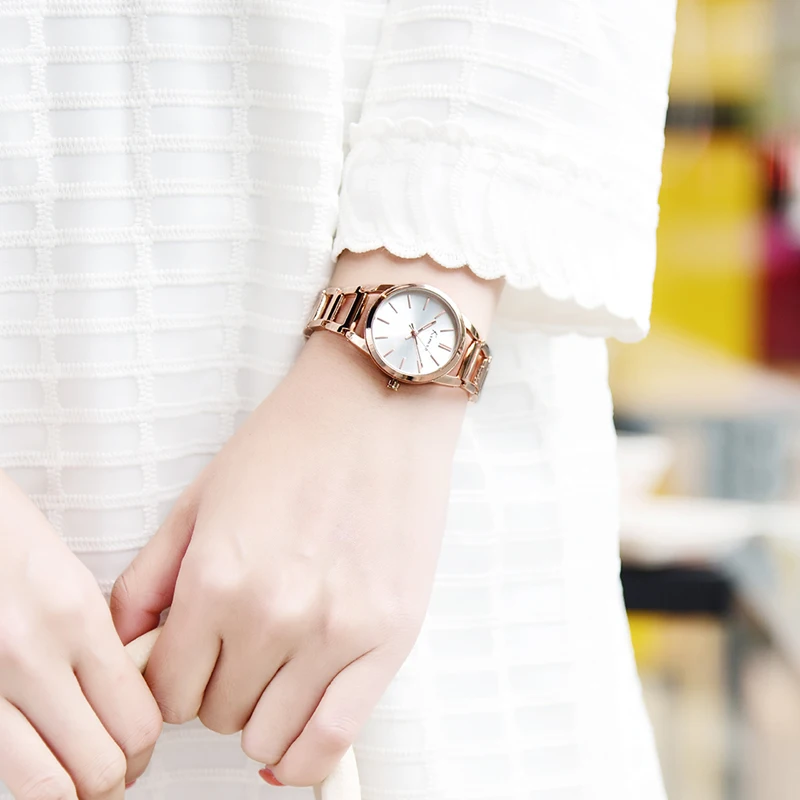 

KIMIO Women Watches Korean Fashion Metal Chain Strap Quartz Lady Wrist Watch Jewelry Table Zegarek Damski Relojes Mujer Hours