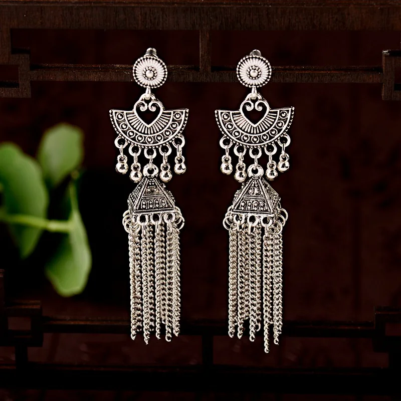 Женские классические серьги Jhumka Jhumki золотистые индийские модные ювелирные