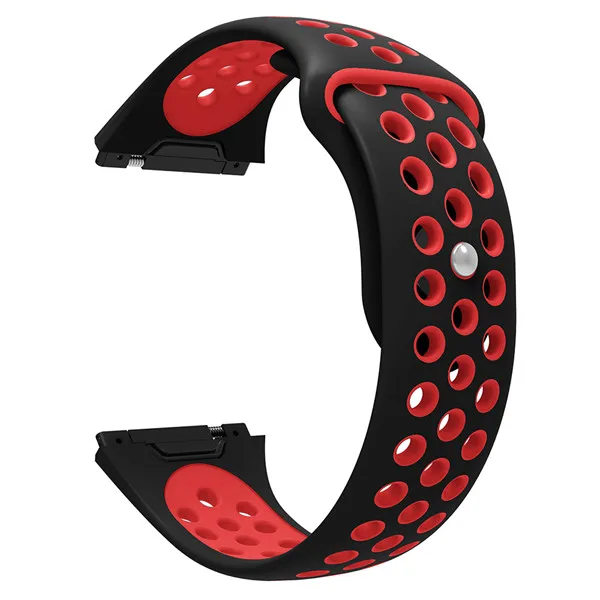 Black red Легкие вентилируемые силиконовые спортивные часы Браслет для Fitbit Ionic Смарт часы Регулируемый сменный Браслет аксессуар - Цвет: Black red