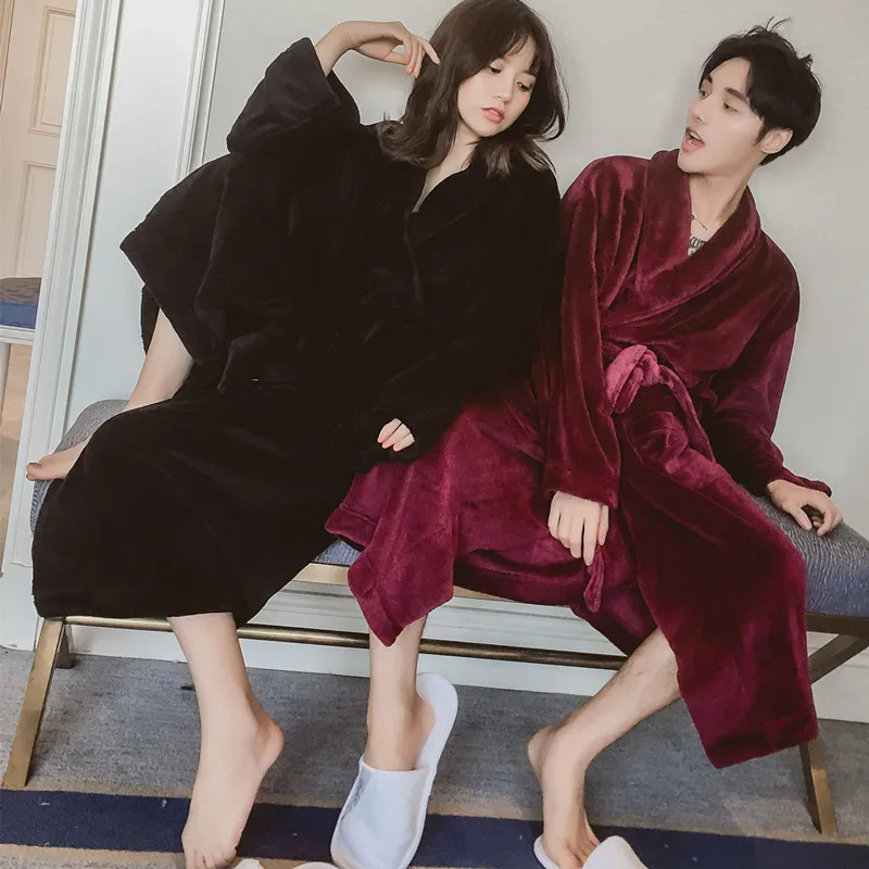 Распродажа очень длинный мягкий как шелк фланелевый Халат зимний теплый банный