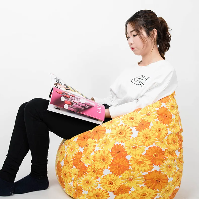 100cm Beanbag диван шезлонг кресло гостиная спальня Sitzac просто Beanbag чехол без наполнителя ленивый диван-Чехол 1 шт - Цвет: 100cm
