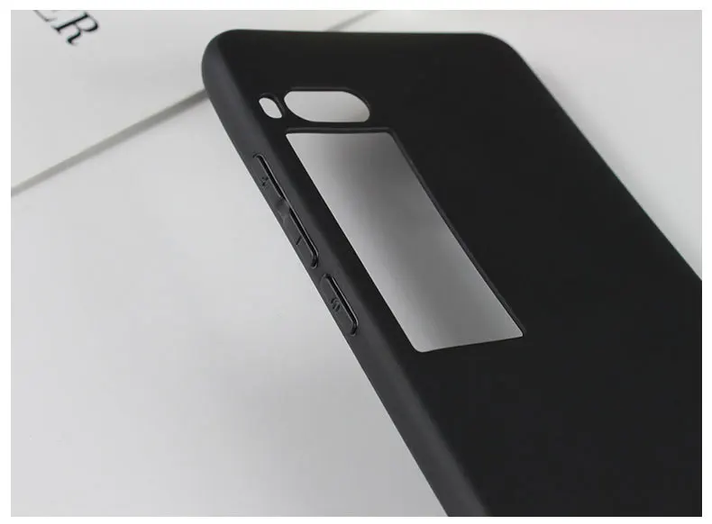 Новый чехол для Meizu Pro 7 силиконовый из ТПУ прозрачный и матовый однотонный черный