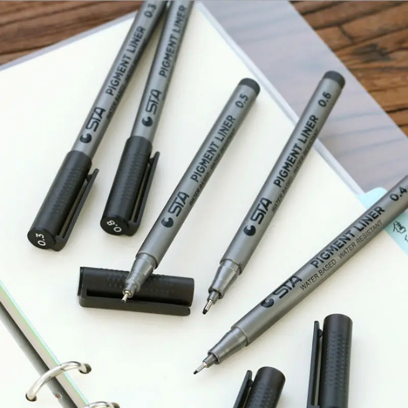 STA 9 шт./компл. мягкая ручка кисточка микрон тонкая подкладка художественный