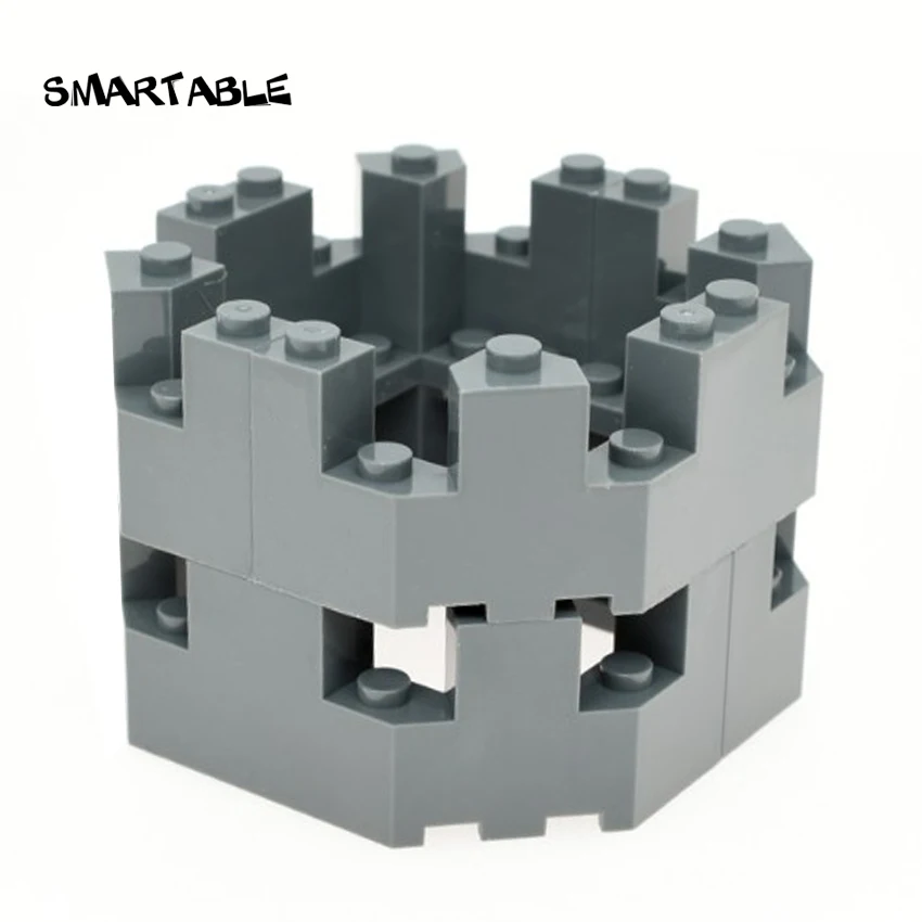 Smartable 4x8x2.3 1/2 Castle Walls Tower Building Block MOC Parts Toys For Kids Creative Compatible 6066 10pcs/lot | Игрушки и хобби