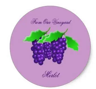 Классическая круглая этикетка для консервирования виноградника или вина 1 5