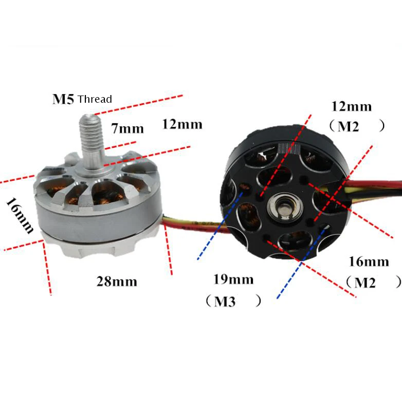 2 пары MT2204 2300KV CW/CCW бесщеточный двигатель для радиоуправляемый самолет