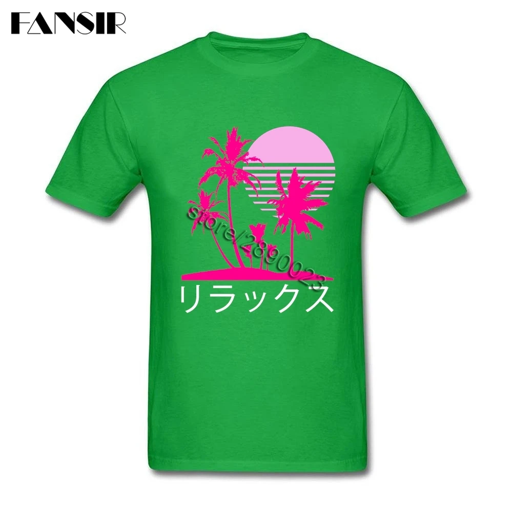 Классический Для Мужчин's футболки эстетика Vaporwave Изделие из хлопка с короткими