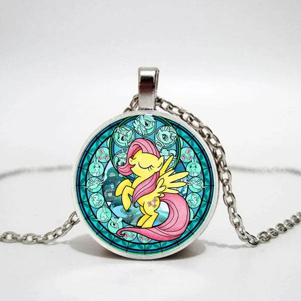 My Little Horse Baoli Poni Princess Necklace Rainbow Art Photo Glass Dome Girls Children Cartoon Jewelry | Украшения и аксессуары