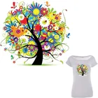 Разноцветные нашивки в виде дерева для самостоятельной сборки, аппликация на одежду значков, украшения для детской одежды, милые Мультяшные