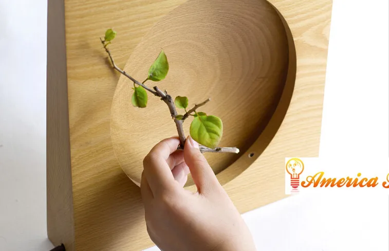 

Round the Moon decorative table lamp creative home minimalist bedroom bedside lamp LED nightlights, Material: beech, AC110-240V