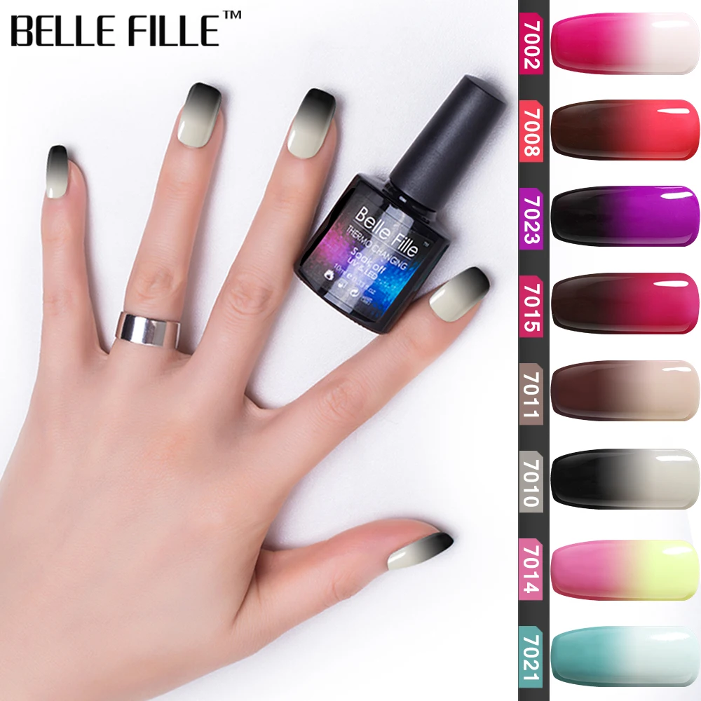 BELLE FILLE Температура сменить гель лак для ногтей 10 мл УФ светодиодный Гель