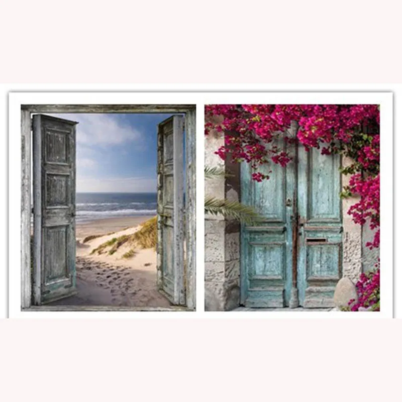 

3D Door to landscapes DIY embroidery Diamond Painting full 5D Cross Stitch kits Mosaic paintings wall sticker wedding decoration