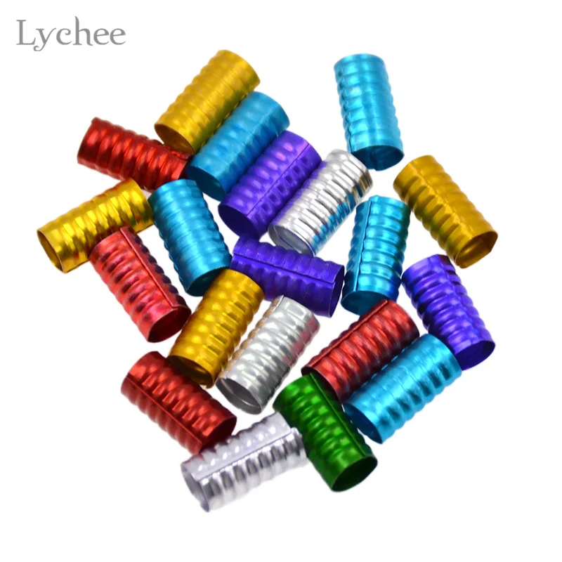 Lychee 20 шт./лот Многоцветный Сплав дреды бусины Регулируемый волос оплетка манжеты