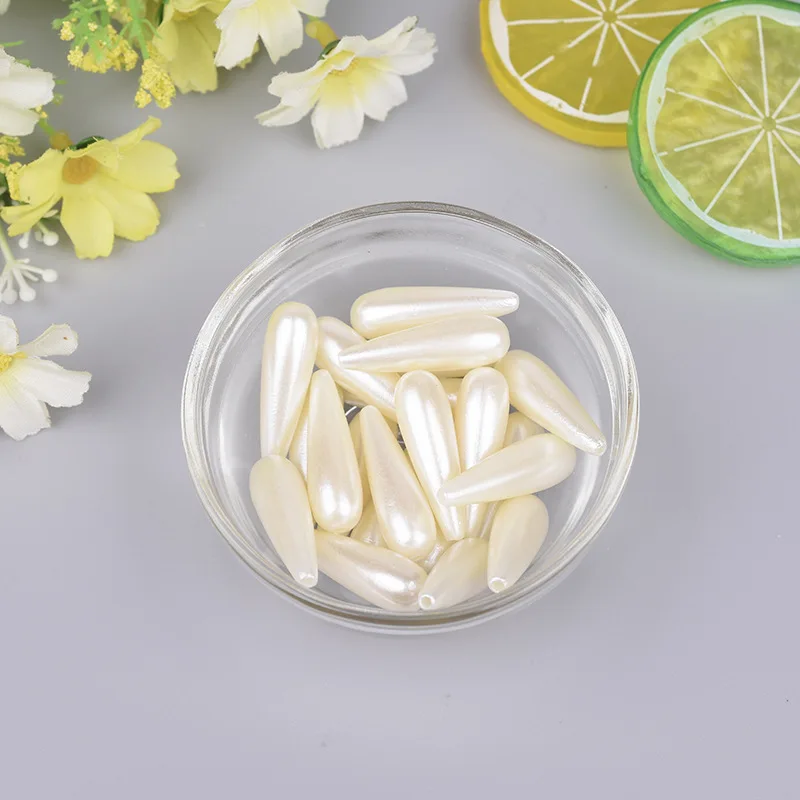 ABS белого цвета и слоновой кости в форме капли воды Форма искусственный жемчуг