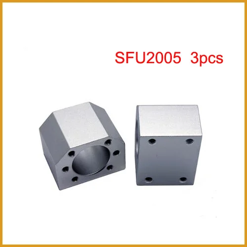 Sfu2005 3 шт./лот 2005 шариковая гайка Корпус кронштейн держатель алюминиевый для 20 мм шариковый винт SFU2005 SFU2010 детали с ЧПУ