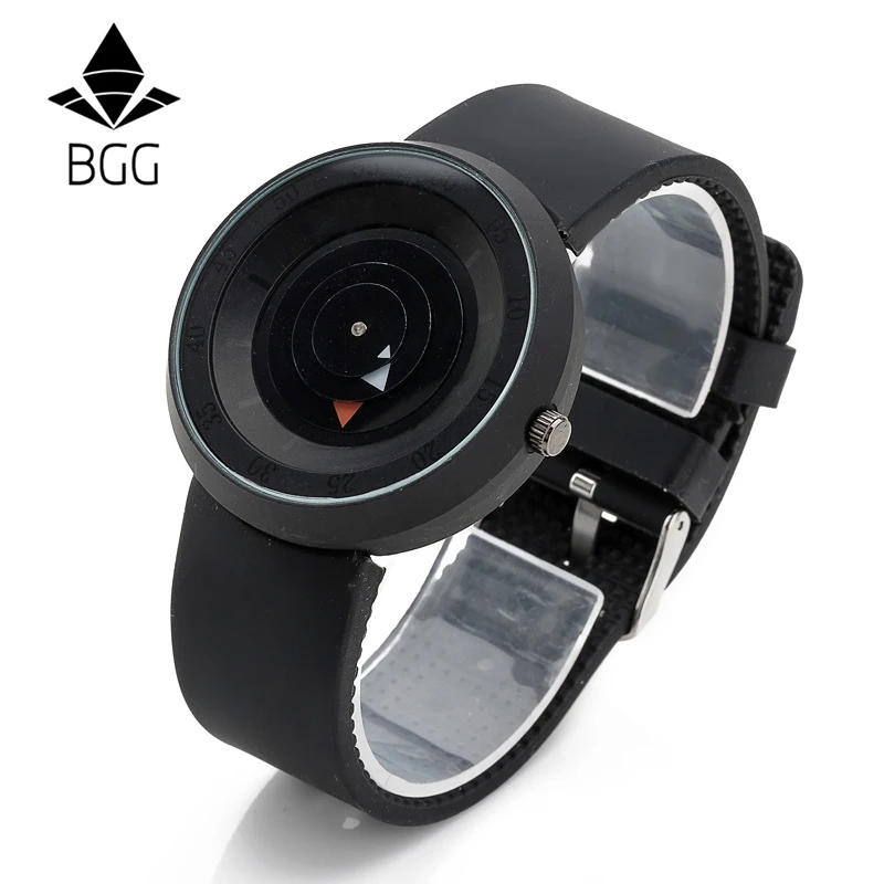 Новые дизайнерские креативные часы футуристические мужские и женские черные