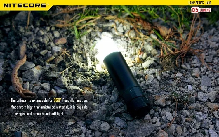 NITECORE LA10 135LMs LA10 CRI 75LMs мини EDC Nichia CREE XP-G2 S3 светодиодный фонарик AA для чтения, уличный фонарь для кемпинга