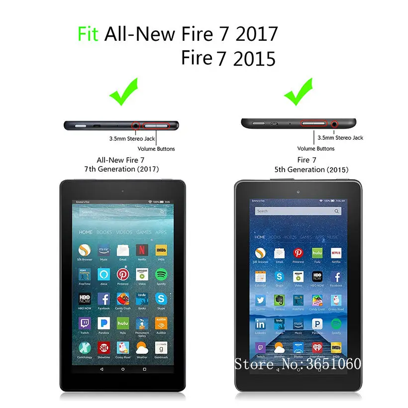 Чехол с милым котом для Amazon Kindle Fire 7 2017 5-го 7-го поколения чехол планшета 2015 Funda