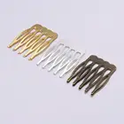 Металлический гребень для волос 581012 зубьев, зажимы для когти-шпильки, свадебный гребень Корона для изготовления украшений, 10 шт.