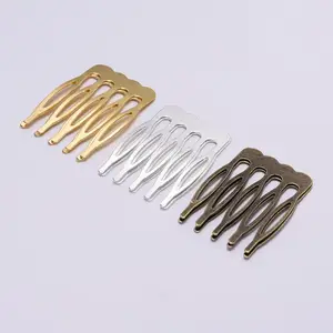 Металлический гребень для волос 581012 зубьев, зажимы для когти-шпильки, свадебный гребень Корона для изготовления украшений, 10 шт.