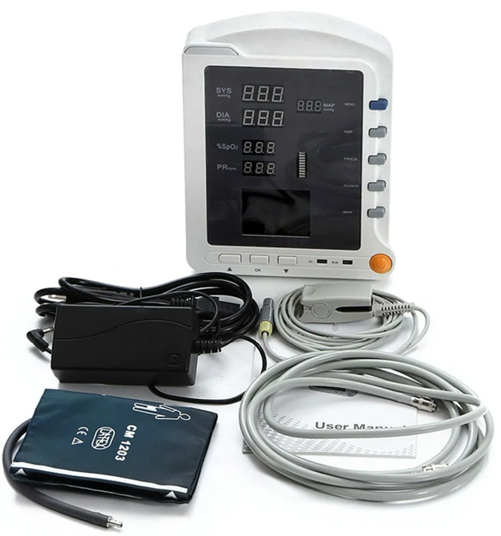 CONTEC CMS5100 CONTEC жизненные знаки монитор CCU монитор пациента в отделении интенсивной терапии, NIBP/SPO2/PR