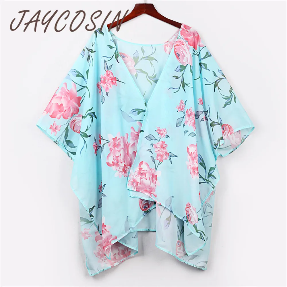 Одежда JAYCOSIN женская блузка с цветочным принтом шифоновые блузки 2019 летний