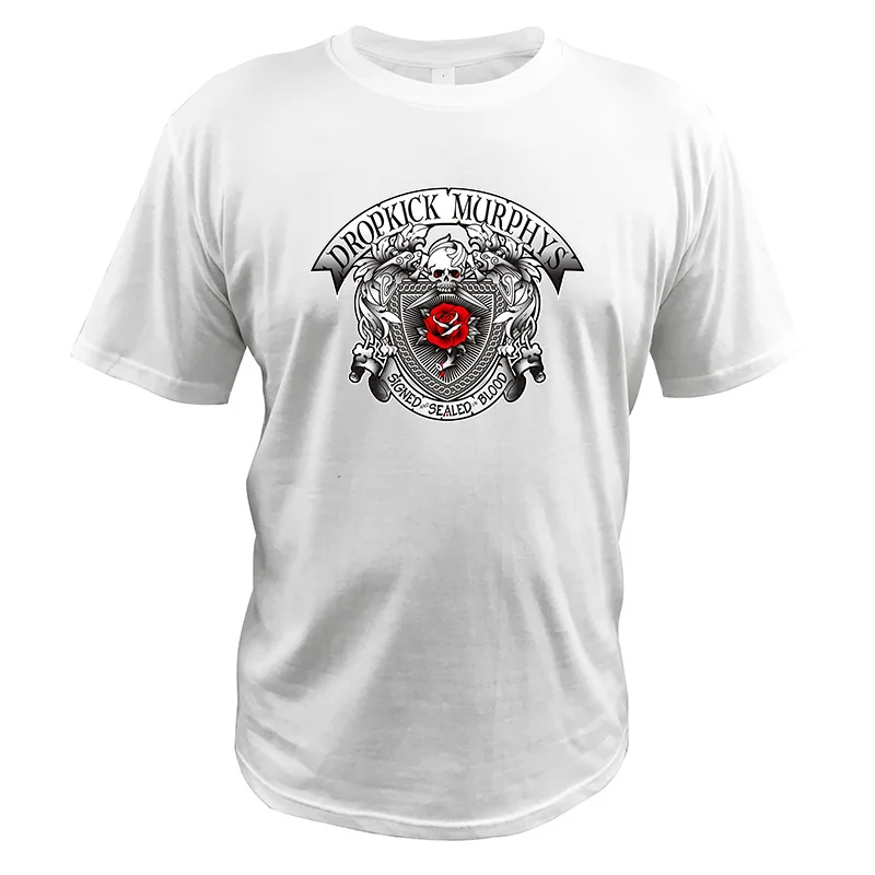 Dropkick Murphys футболка Запечатав и подписав её в крови розы Повседневное дышащая Homme