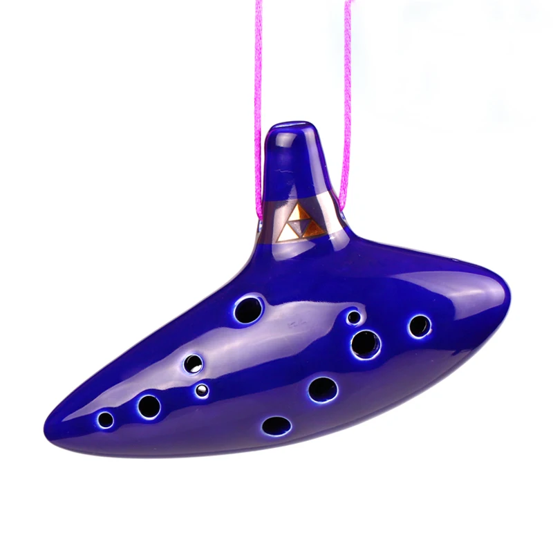 Керамический альт с 12 отверстиями Ocarina для обжига в обжиге Legend of Zelda флейта