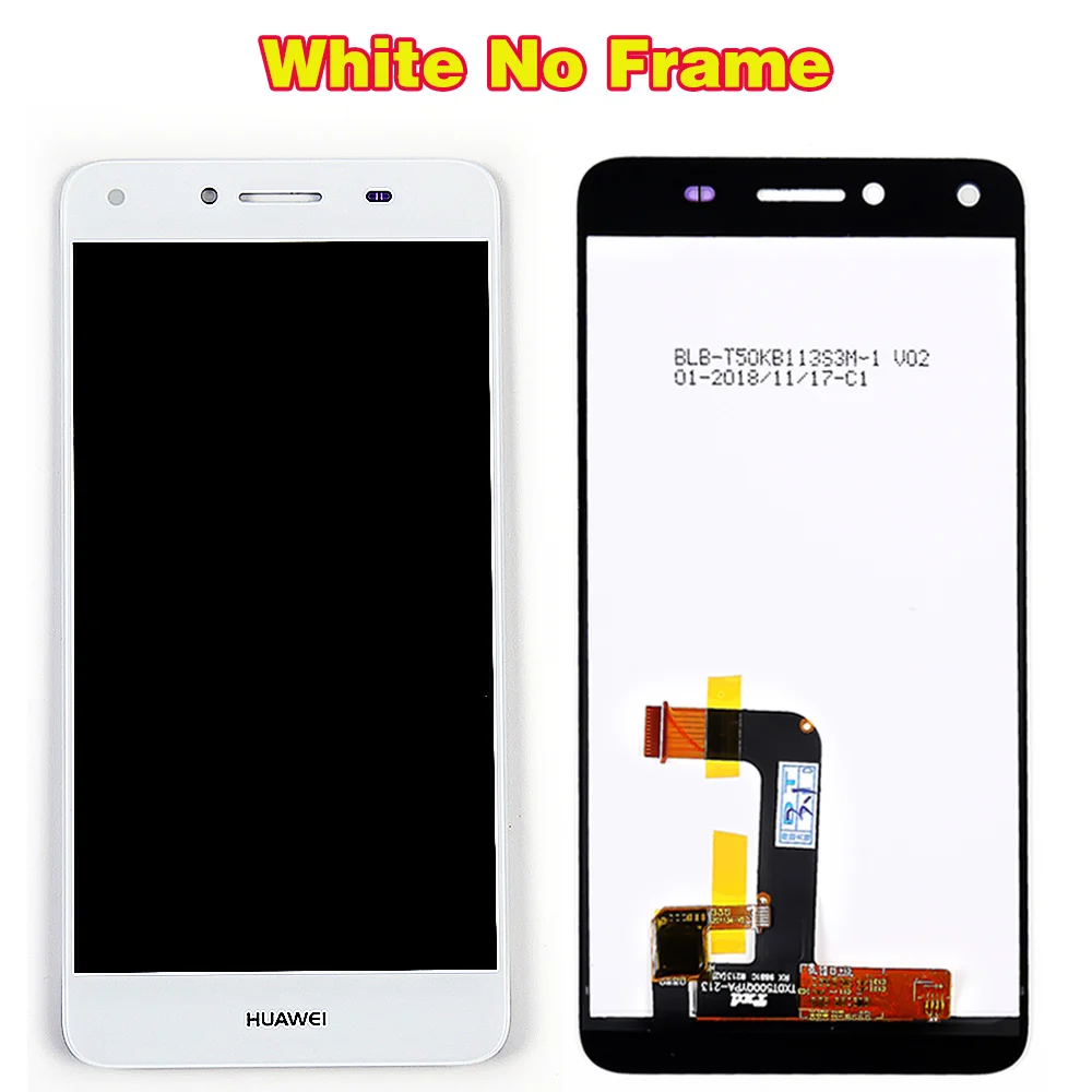 White Without Frame Huawei Y5 II Y5II ЖК-дисплей huawei Y5 2 CUN-U29 сенсорный экран 5,0 дюймов дигитайзер в сборе рамка с бесплатными инструментами из закаленного стекла - Цвет: White Without Frame