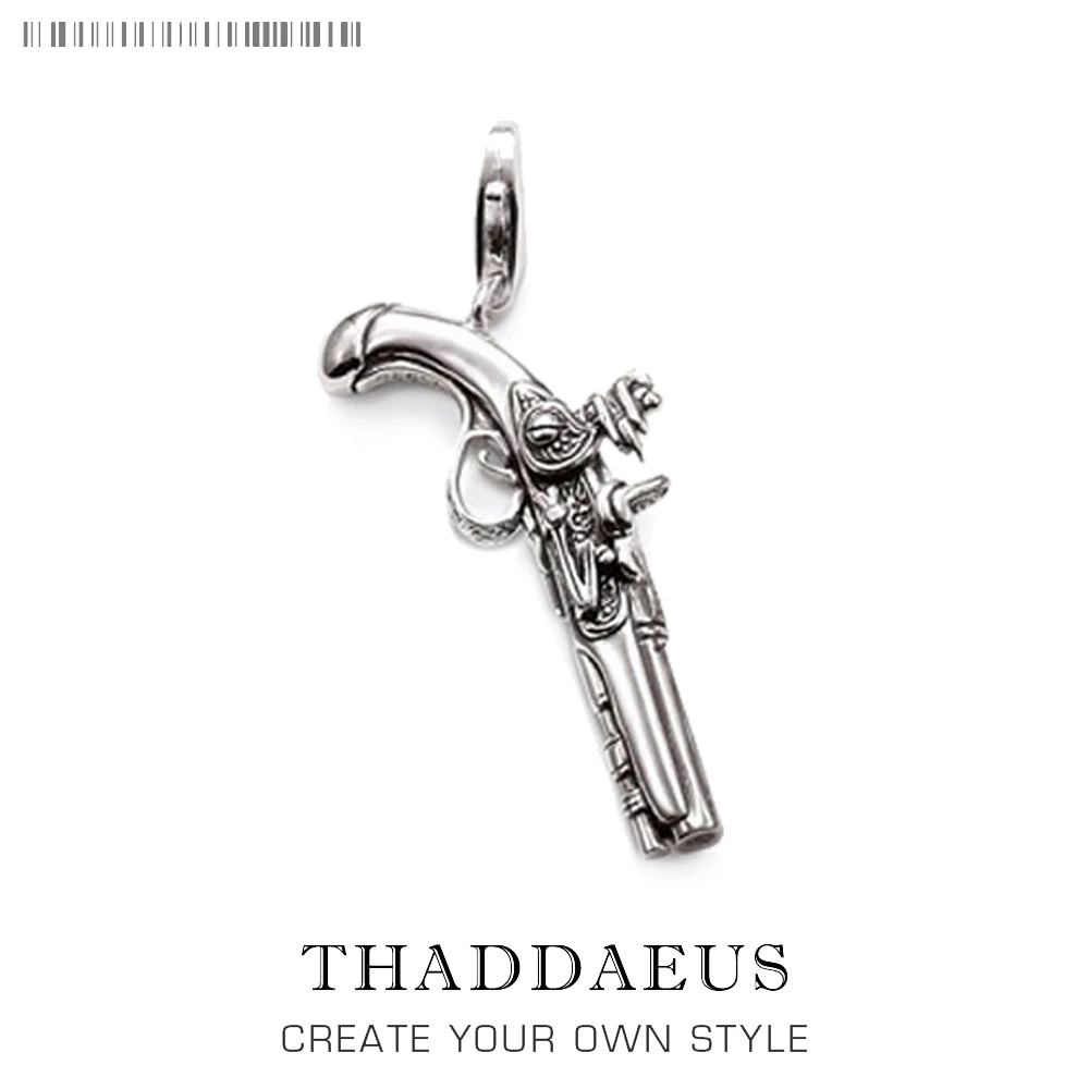 Пиратский пистолет модные ювелирные изделия из серебра 2019 пробы в форме сердца