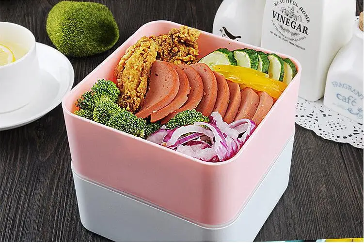 ONEUP Ланч-бокс в японском стиле Bento box Теплоизоляционный экологичный Герметичный портативный контейнер для хранения еды Microwavable