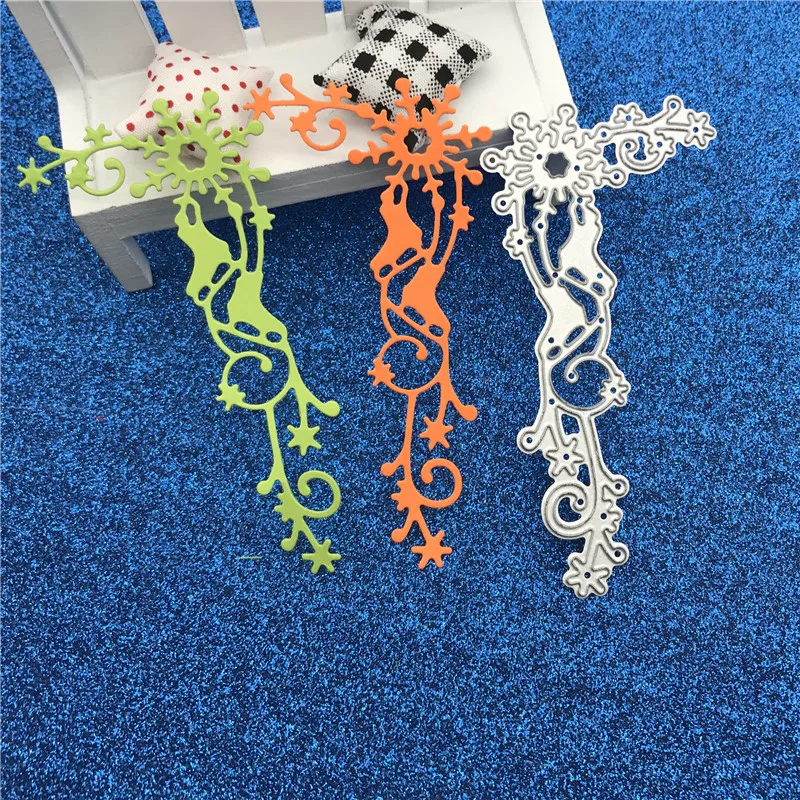 Зимняя новогодняя Снежинка skate металлическая высечка тиснение рукоделие сделай