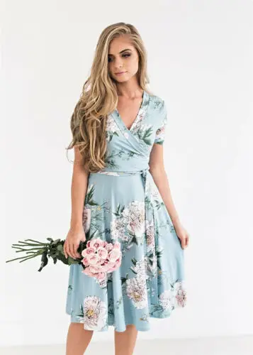 Новинка 2019 женские сексуальные платья с глубоким V образным вырезом и цветочным