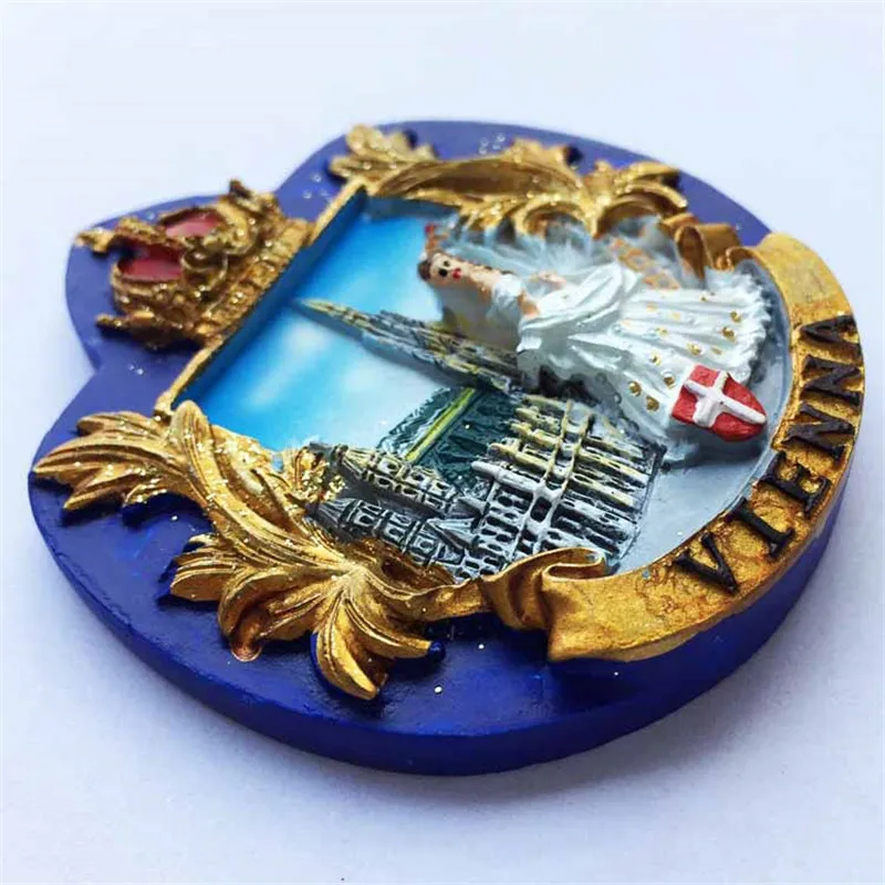 New Arrival Elisabeth Sissi Austria Vienna Tourism Souvenirs 3D Handmade Magnetic Stickers Refrigerator Home Decorations|magnetic sticker|home