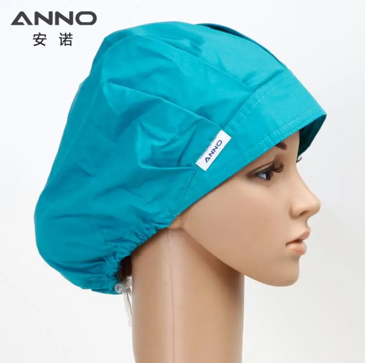 LanLv-Cap ANNO 6 цветов Bouffant хирургическая шапка с маской хлопковые головные уборы для медсестер женские одноразовые аптечные больничные медицинские шапочки головной убор - Цвет: LanLv-Cap