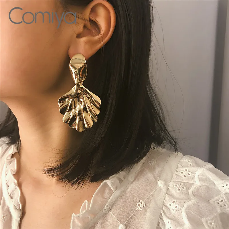 Женские серьги из цинкового сплава Comiya золотистые/Серебристые Длинные с