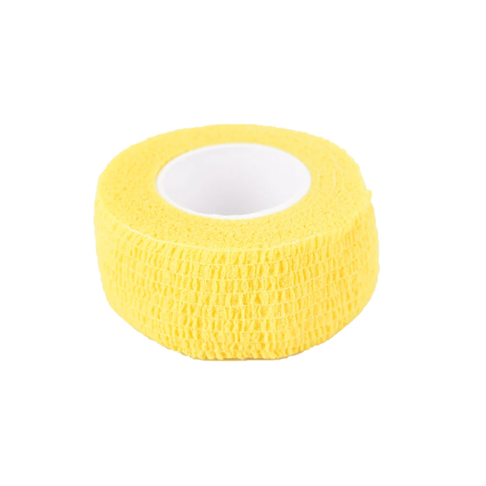 Цвет: желтый Эластичная клейкая лента для первой помощи, самоклеющиеся бандажные обертывания для тренажерного зала, бодибилдинга, тренировки, фитнеса, поддержка для женщин и мужчин, 2,5 м x 4,5 см - Цвет: Цвет: желтый