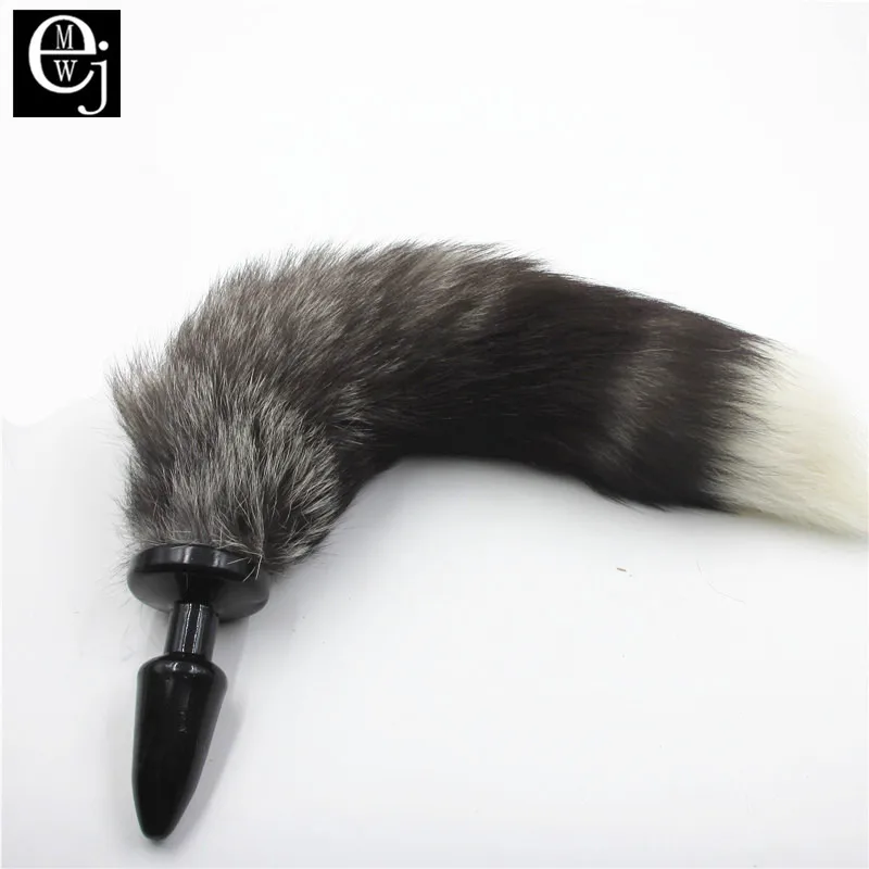 EJMW силиконовая Анальная пробка хвост длинный Лисий симпатичная любовь для