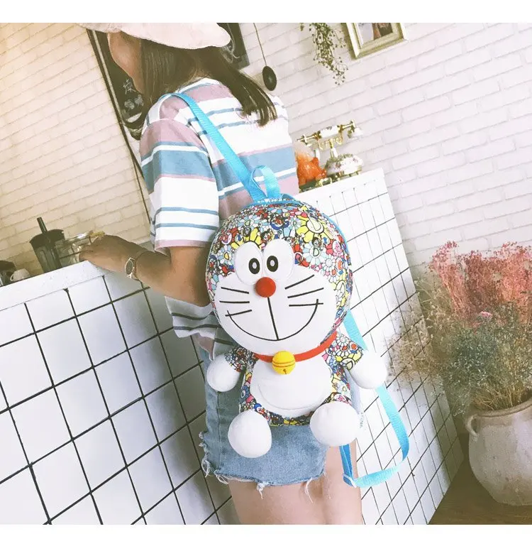 Kawaii ткань мультфильм аниме дети плюшевые рюкзаки детского сада детская мягкая сумка mkd3 Doraemon кошка робот мешок
