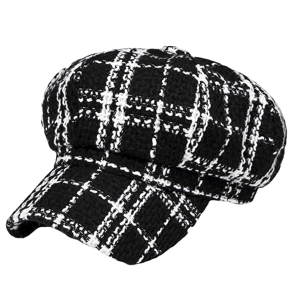 Новое поступление ретро британский стиль плед Осень Зима шерстяные теплые для