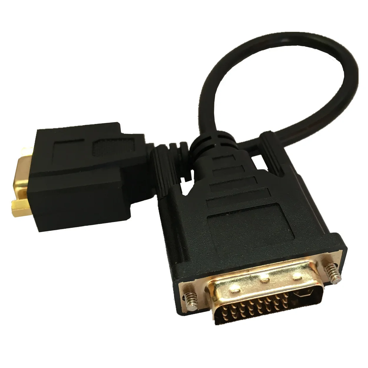 Кабель-адаптер DVI-VGA DVI-I 24 + 5 штекер-VGA HD15 Женский позолоченный для игр DVD ноутбуков