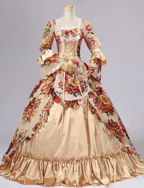 Лидер продаж 18-го века рококо/грузинская мода Marie Antoinette викторианское платье